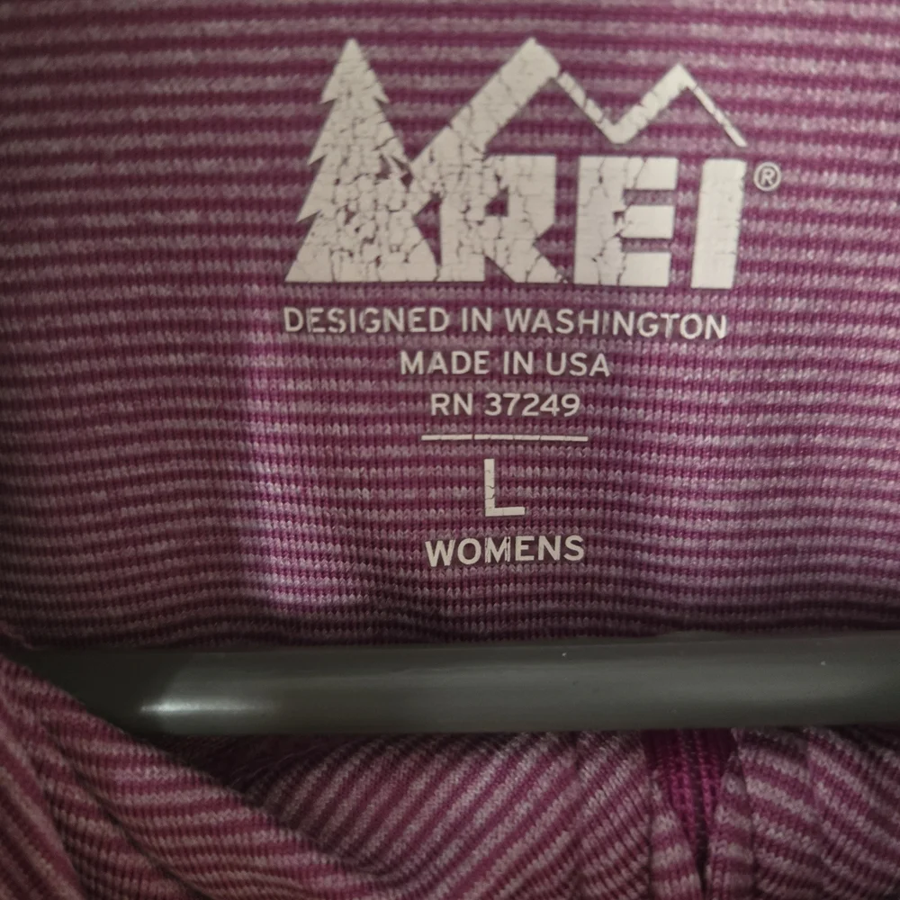 Womens REI Purple Quarter-Zip Pullover Size Large Lightweight - Picture 4 of 4